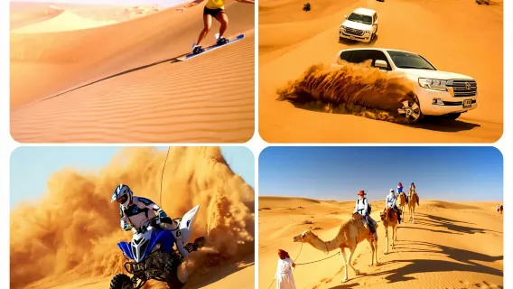 Doha: Safari Gurun Transit, Naik Unta, Sandboarding