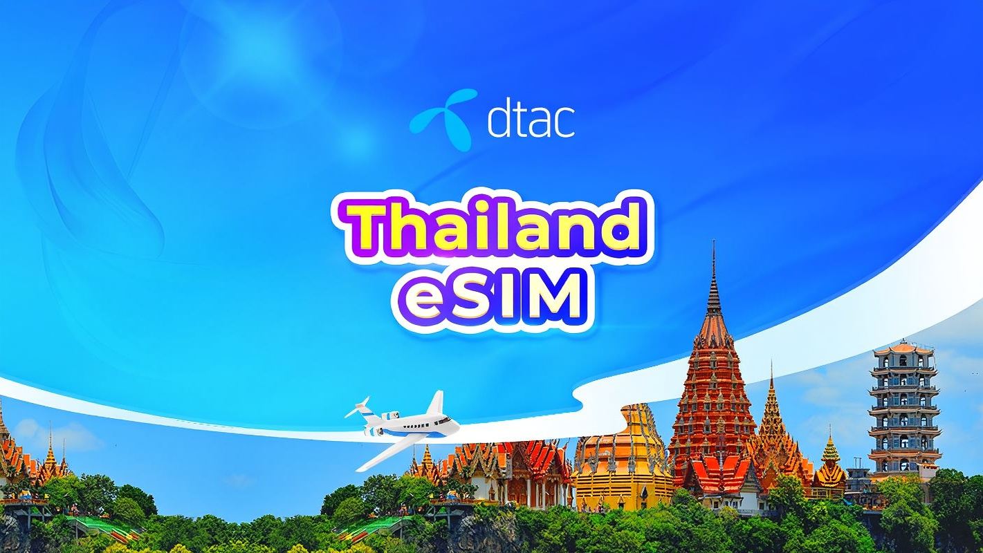 Thailand Dtac 5G eSIM | Local Phone Number | Unlimited Data | 24-Hour Billing | QR Code