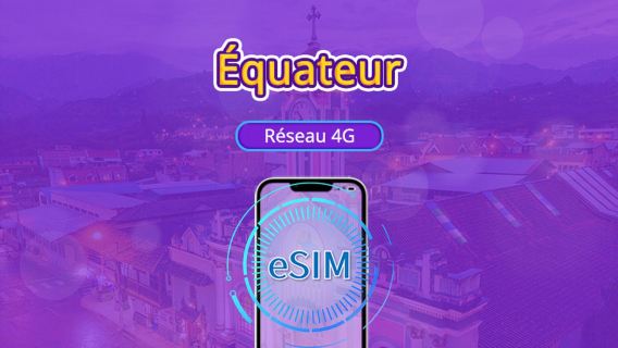 Équateur | eSIM 4G | Prise en charge de TikTok & ChatGPT | Forfaits journaliers/Data | Facturation à la journée naturelle | 1-30 jours | Code QR