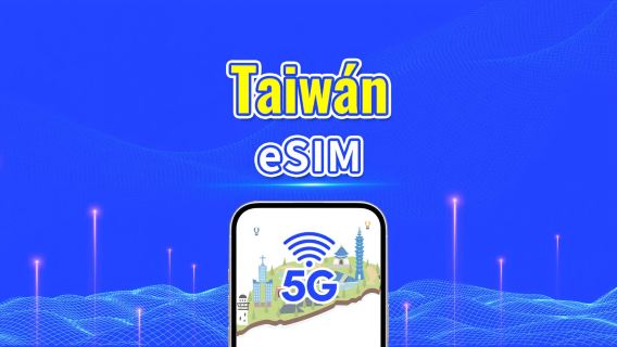 eSIM 5G Taiwán | Paquete de datos diario/total | 1–30 días | Facturación por días naturales | Código QR