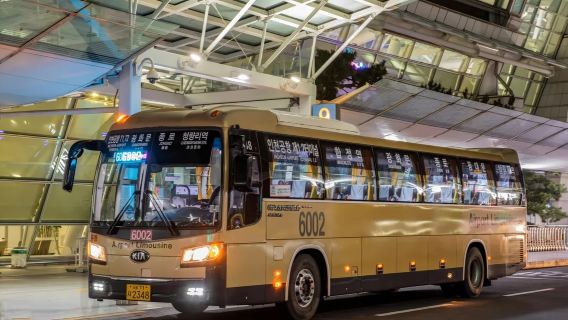 South Korea Incheon Airport bus ticket ● Seoul city hotel/multi-language broadcast/real-time location information/Limousine bus ticket