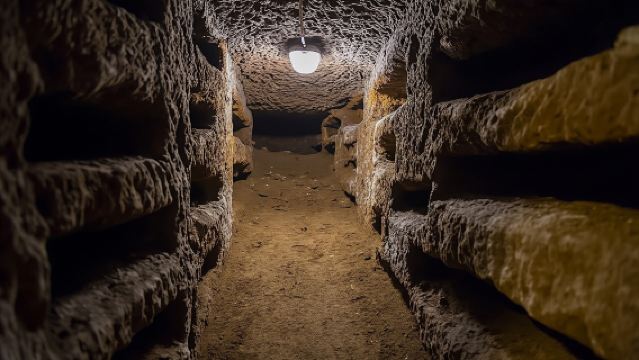 Eintrittskarte für die Katakomben und geführte Tour mit Transfer