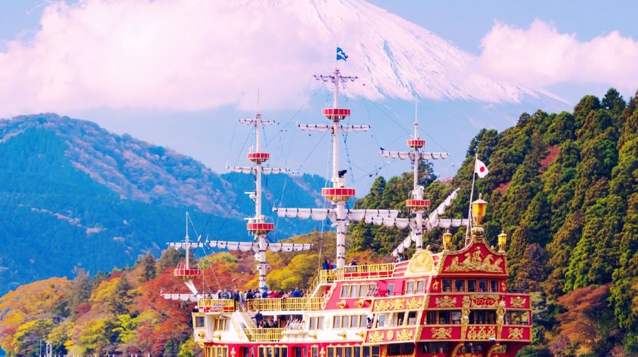 箱根大涌谷與山中湖一日遊，贈箱根空中纜車，可選9人小團接送