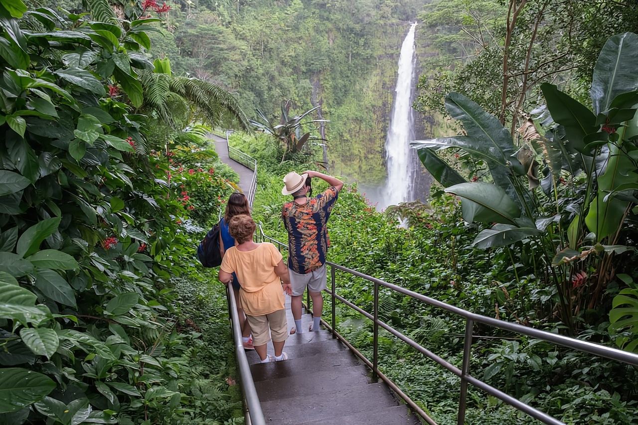 Big Island: Waterfall Tour with Swimming & Botanical Garden