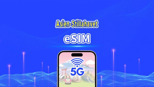 Asien-Stillahavsregionen flera länder eSIM | 5G/4G | Höghastighetsdata | Daglig paket/datapaket | 24 timmar | 1-30 dagar | QR-kod