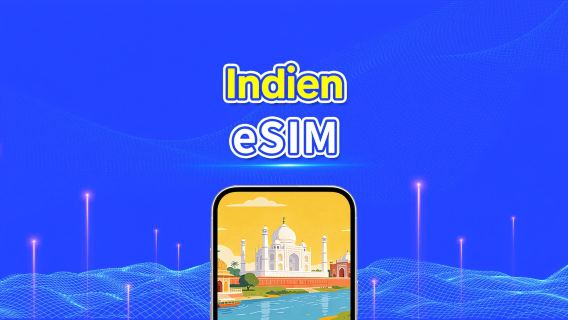 Indien 4G eSIM | Multitäckning | Dagligt/Totalt datapaket | 1–30 dagar | Kalenderdag-fakturering | QR-kod