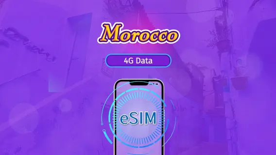 Marrocos 4G eSIM | Suporta ChatGPT | Pacote diário / Pacote de dados | Cobrança de 24 horas | 1-30 dias | Código QR