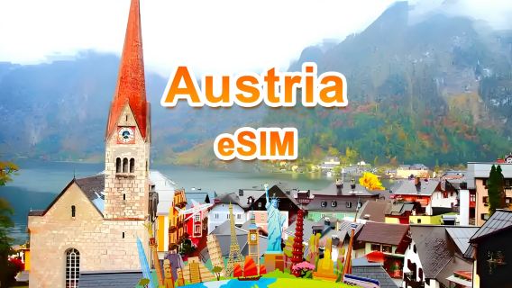 eSIM 5G Austria | Paket Data Harian/Total | 1GB/hari - Total Data 30GB | 1-30 Hari | Format 24 Jam | QR code