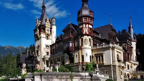 Dracula's Castle, Peles Castle and old town Brasov from Bucharest