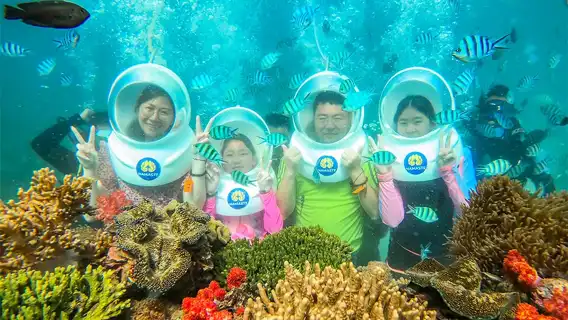 富國島快艇三島遊+海底漫步【珊瑚公園+浮潛+遊艇觀光+午餐】