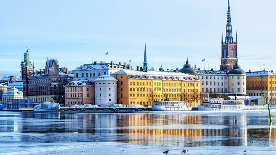 Stockholm winter city kayak tour