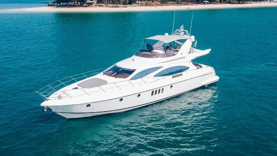 【泰國普吉島遊艇包船出海海釣】 泰國普吉島攀牙灣蛋島甲米遊艇出海68英尺阿茲慕豪華飛橋艇包船出海海釣