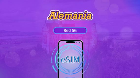 Alemania | eSIM 5G/4G | Plan Completo | Facturación cada 24 horas | 7-30 días | Código QR