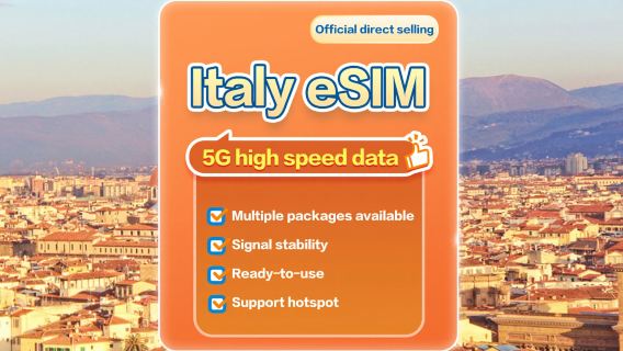5G в Италии|eSIM|Доступно несколько пакетов|Закажите сейчас и используйте сейчас|Поддержка точки доступа|QR-код