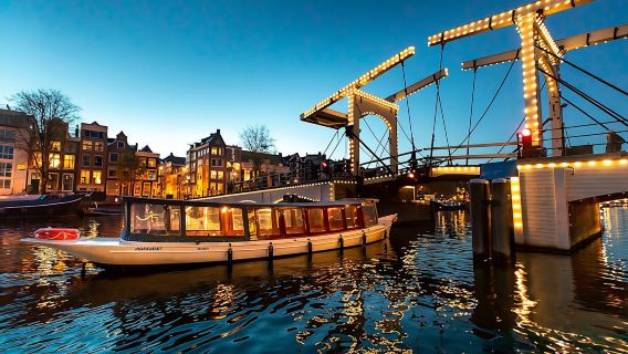 Amsterdam evening canal cruise from Anne Frank House