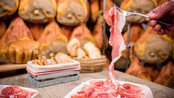 Führung durch eine Parmesan- und Schinkenfabrik