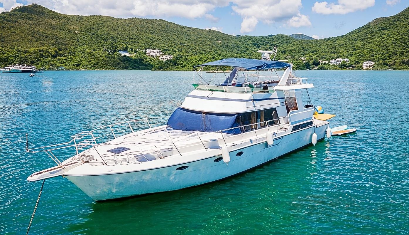 [Noleggio yacht a Hong Kong Sai Kung] Yacht occidentale da 70 piedi noleggio privato (capacità 30 persone) gita in mare diurna/pesca notturna ai calamari [KTV + gommoni gonfiabili + bevande] uscita in mare per gruppi