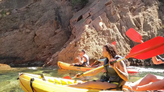 Costa Brava: Kayak, Snorkel, Photos, Lunch, Beach & Cliff Jump!