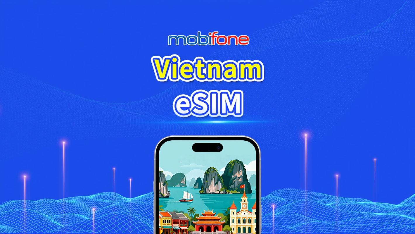 eSIM Vietnam Mobifone | 30GB/50GB | Numero di telefono locale | Fatturazione per giorno naturale | Codice QR