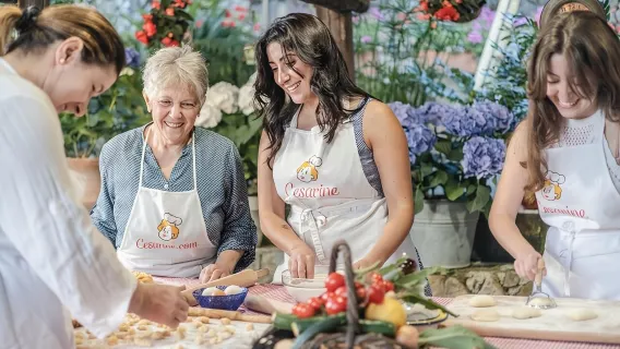Cesarine: Small Group Pasta and Tiramisu Class in Sorrento