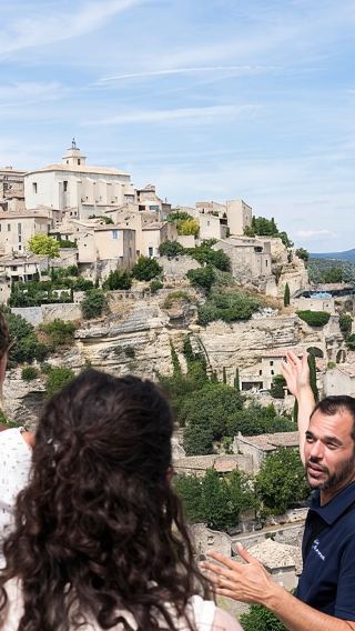 Half-day tour to Roussillon + Pont Julien + Gordes in France | Scenic views of Luberon mountain villages | Afternoon departure