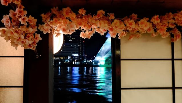 Tokyo: Crociera Tematica Sakura Primaverile su Yakatabune con Cena