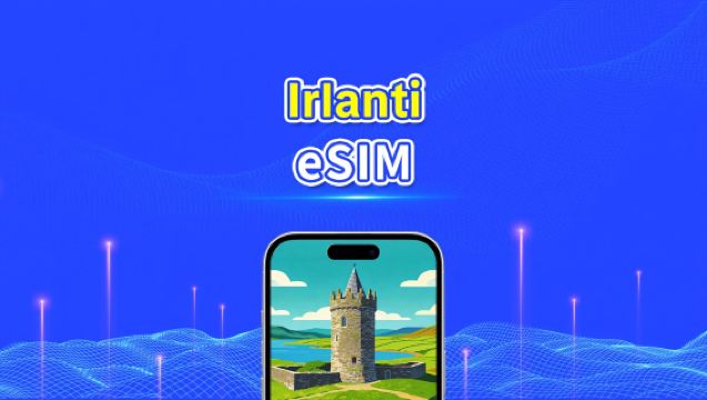 Irlannin eSIM | 4G/5G | Nopea data | 24 tunnin laskutus | Valittavissa 1–30 päivää | QR-koodi