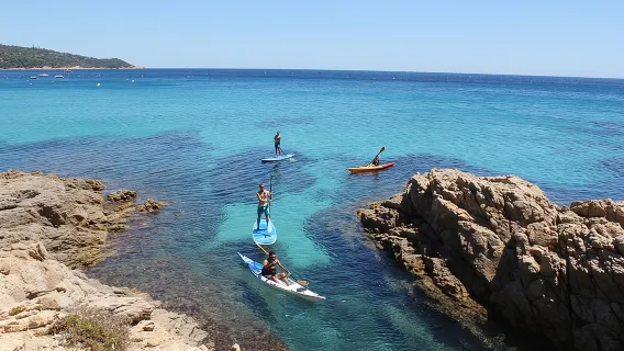 Sea kayaking in the heart of the Ramatuelle Nature Reserve
