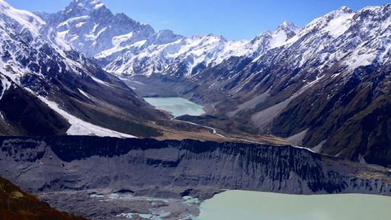 Mount Cook Tagestour ab Queenstown, Neuseeland – Mount Cook Nationalpark, Gletscher, Lake Pukaki