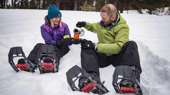 밴프 출발: 쿠테네이 국립공원 스노슈잉 투어