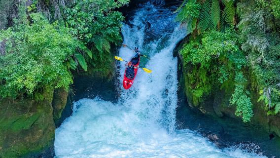 Epic Tandem Kayak Tour down the Kaituna River Waterfalls