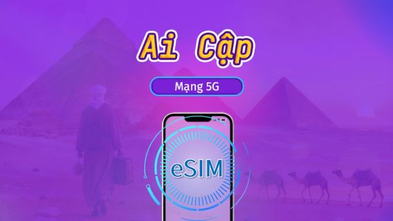 Ai Cập | eSIM 4G/5G | Gói dữ liệu/hàng ngày | Thanh toán 24 giờ | 1-30 ngày | Mã QR