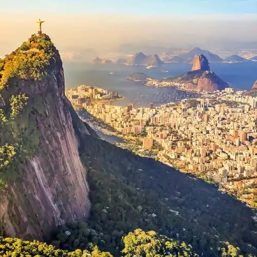 ブラジル コルコバードのキリスト像+ポン・ヂ・アスーカル+セラロン