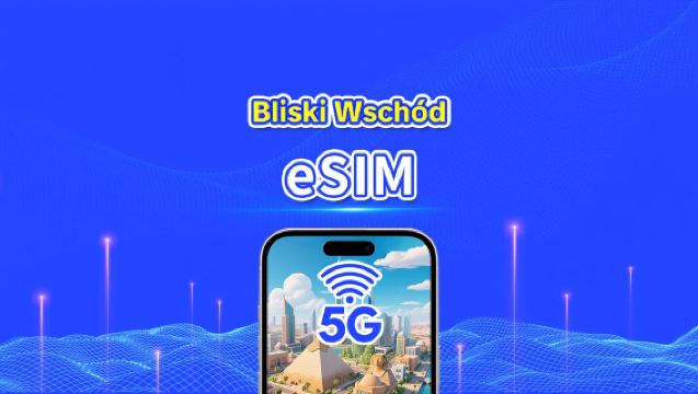Bliski Wschód eSIM | 5G/4G | Szybki internet | 24 godziny | 1-30 dni | Kod QR