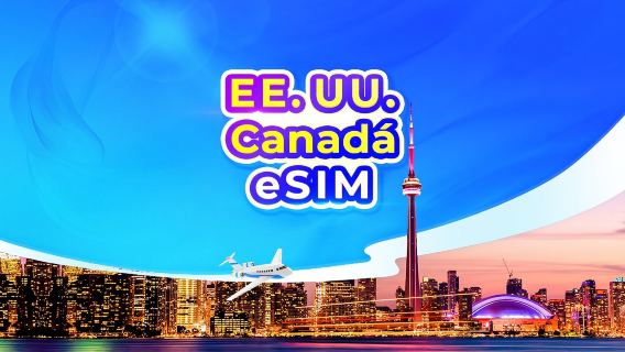 eSIM 5G en Estados Unidos/Canadá | Paquete diario / Paquete de datos | 1-30 días | Facturación por 24 horas | Código QR (excluye Guam y Saipán)