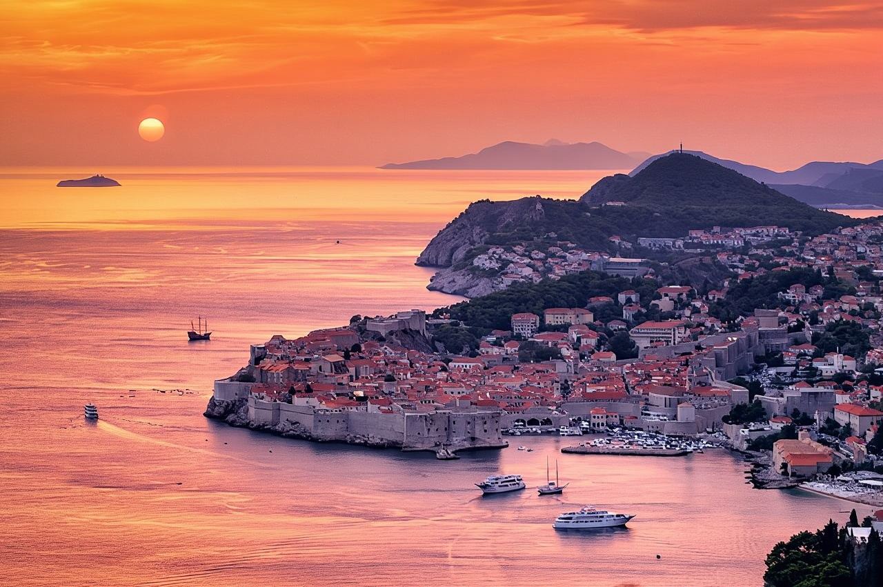 CROCIERA AL TRAMONTO nell'ora d'oro dal centro storico di Dubrovnik