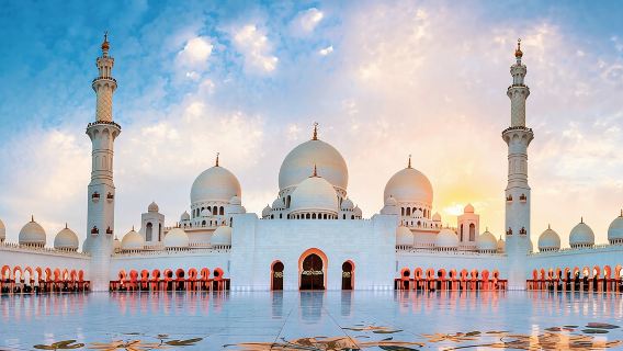 From Dubai: Sheikh Zayed Mosque and Ferrari World Entry Ticket