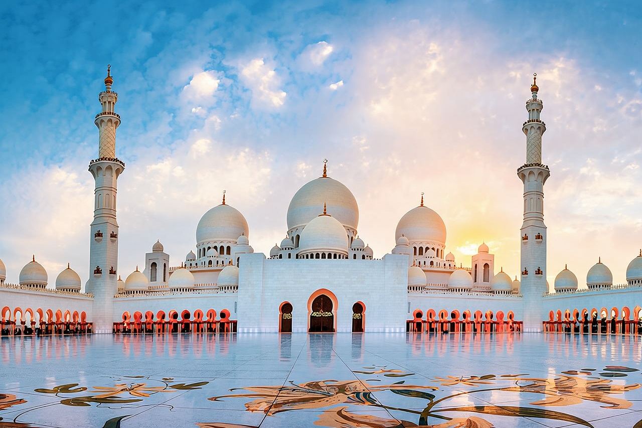 From Dubai: Sheikh Zayed Mosque and Ferrari World Entry Ticket