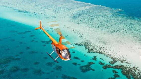 ケアンズ・グレート・バリア・リーフヘリコプター観光ツアー【30分/40分/60分フライト体験+2名様から催行】