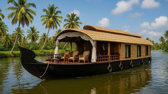 Crociera di lusso nelle Backwater: tour privato di un giorno da Kochi