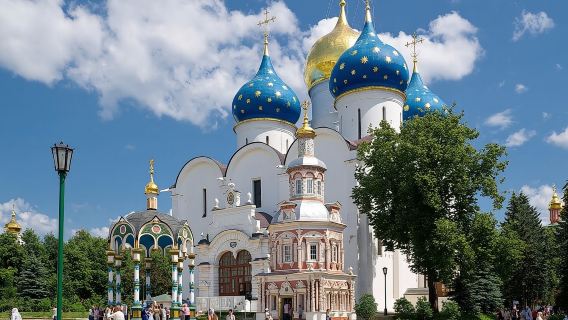 Church of the Dormition of the Theotokos in Veshnyaki + The Holy Trinity-St. Sergius Lavra + Sergiyev Posad