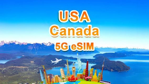 US & Canada 5G eSIM | DayPass / Total | 1-30 days | QR code