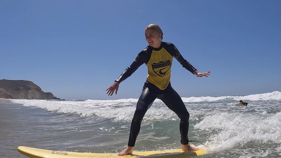 Beach surf lessons in Carrapateira