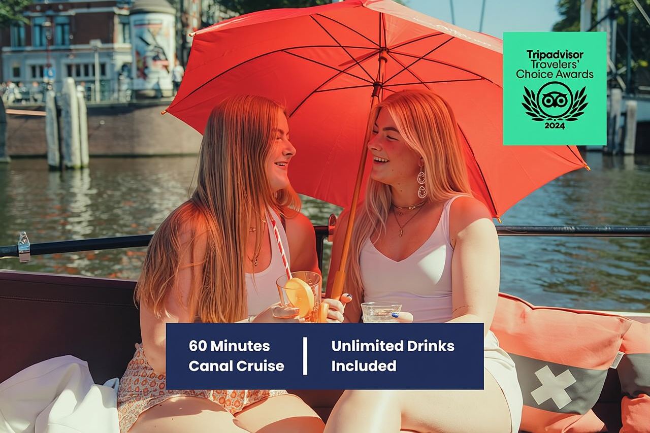 Amsterdam canal cruise in open boat – Guided tour