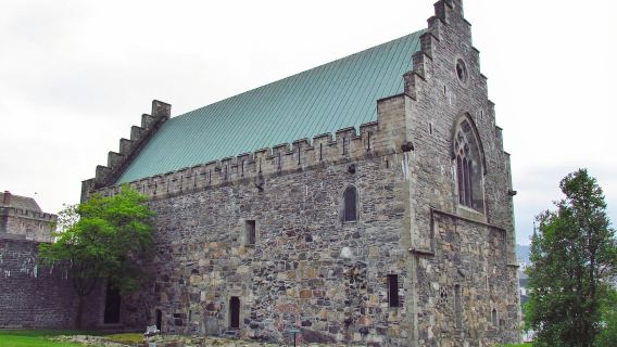 Noorwegen Bryggen + Hakonshallen + Fløibanen kabelbaan + Bergen gecharterde autovervoer eendaagse tour