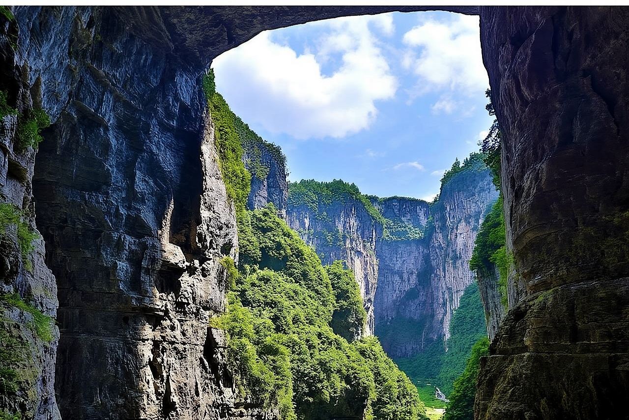 Chongqing Wulong Three Natural Bridges + Fairy Mountain Forest Park + guida in inglese | tour di un giorno puro divertimento