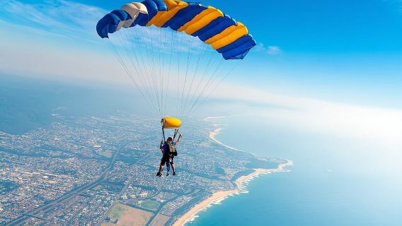 Parachuting from 15,000 feet in Wollongong, Sydney