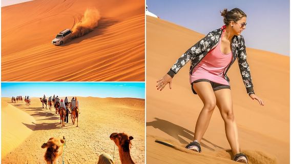 Half Day Desert Safari with Sand Boarding and Camel Ride