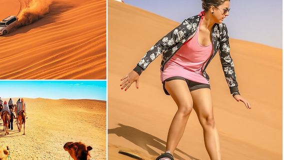 Half Day Desert Safari with Sand Boarding and Camel Ride