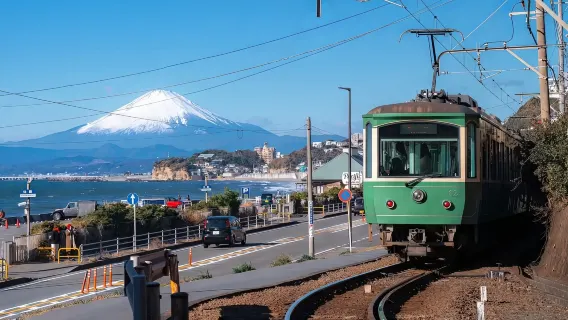 Anime pilgrimage | 1-day tour to Enoshima + Enoshima Electric Railway + Kamakura high school + Yokohama night view in Japan